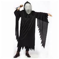 Scream verkleed gewaad voor kinderen   zwart   Zonder masker   Halloween