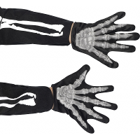 Skelet/geraamte handschoenen   kinderen   Halloween   skeletten accessoires