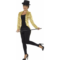 Slipjas met pailletten   goud   verkleed kostuum/jas   voor dames