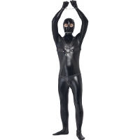Smiffys SM verkleedkostuum   zwart   leder look   Fetisj pak   bodysuit voor heren   foute party
