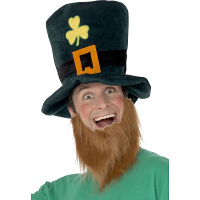 Smiffy's St Patricks day hoed   met baard   verkleed artikelen   Leprechaun hoed