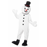 Sneeuwpop mascotte verkleedkleding kostuum   wit   volwassenen   one size M/XL