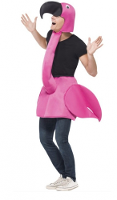 Step in flamingo kostuum   roze   volwassenen   instapkostuum   flamingopak   Carnavalskleding