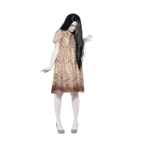 The Ring halloween verkleedkleding kostuum   voor dames   jurkje en pruik