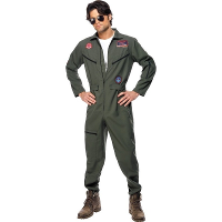 Top Gun straaljager jumpsuit   heren   piloten kostuum   polyester   Carnaval
