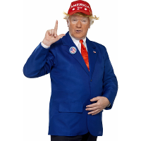 Trump kostuum   4 delig   president   carnaval   verkleedkleding