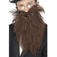 Smiffys Verkleed Baard en Snor   Lang   Bruin   Oude Man   Geschiedenis Kostuums