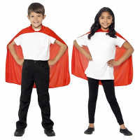Smiffys Verkleed cape   met capuchon   rood   voor kinderen   polyester   mantel