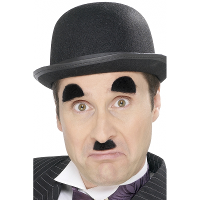 Verkleed Charlie chaplin snor en wenkbrauwen
