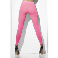 Smiffys Verkleed dames legging   Neon roze   Carnaval/themafeest   70 denier