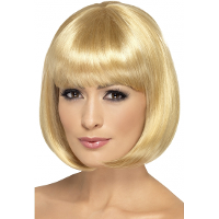 Verkleed damespruik Bob line kapsel   Blond   met pony   Carnaval pruiken