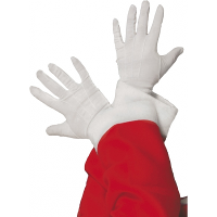 Verkleed handschoenen kort model   wit   Sinterklaas/Kerstman handschoenen