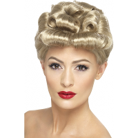 Smiffys Verkleed pruik   blond haar   jaren 40   damespruik   40s   Carnaval pruiken