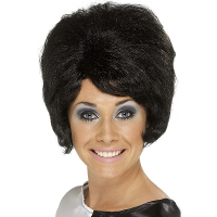 Smiffys Verkleed pruik   Jaren 60   zwart   dames   60s   damespruik