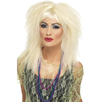 Verkleed pruik   jaren 80   blond haar   dames   eighties   80s damespruik   Carnaval