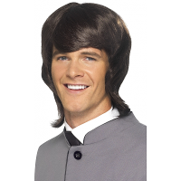 Verkleed pruik   sixties Beatle   bruin haar   herenpruik   Carnaval pruik