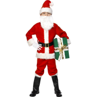 Verkleedkleding Kinder kerstman kostuum luxe