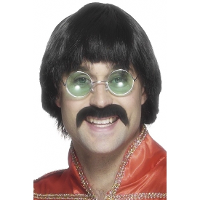 Verkleedpruik   Beatles look   60s en 70s   heren/mannen   feestpruik   zwart