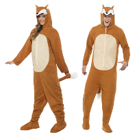 Vossen kostuum   onesie   polyester   dierenpak   vos   volwassenen   carnaval