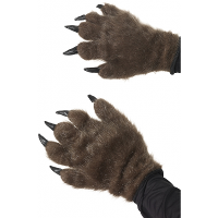 Weerwolf klauwen   handschoenen   voor volwassenen   Halloween Harige dierenpoten