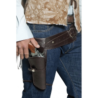 Smiffys Western riem met holster   bruin   cowboy verkleedaccessoires   cowboyriem