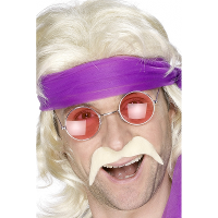 Zelfklevende blonde snor   nepsnor   verkleden   Duitser   Porno ster   Hippie   Carnaval