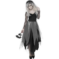 Zombie bruidsjurk verkleedkleding voor dames   Halloween/horror kostuum