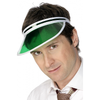 Zonneklep   groen   kunststof   volwassenen   sunvisor   carnaval