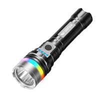 SMILEende SHARK SD 5473 LED Zaklamp Zoomable COB RGB Kleurrijk 4000mAh 21700 USB Oplaadbaar Aluminium Waterdicht Draagba