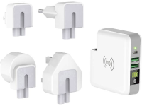 Smrter Amigo World Inductie powerbank 2400 mA 6700 mAh Uitgangen Qi standaard, USB, USB C bus Wit