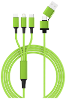 Smrter SMRTER_HYDRA_ULT_GN USB laadkabel USB 2.0 Apple Lightning stekker, USB A stekker, USB C stekker, USB micro B stekker 1.20 M Groen Met OTG functie,