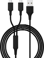 Smrter USB laadkabel USB 2.0 USB A stekker, USB micro B stekker 1.20 M Zwart SMRTER_HYDRA_DUO_M_BK