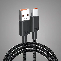 Snel opladen 120W 7A USB C kabel 0,25m tot 2m geschikt voor Huawei Xiaomi snellader voor telefoons