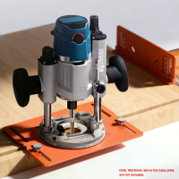 Snijmachine basisplaat met dubbele schaal 210x168 mm, cirkelzaag bodplaat van aluminiumlegering voor houtbewerking tafel