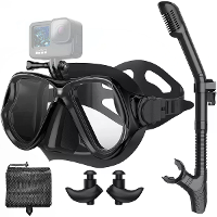 Snorkeluitrusting voor volwassenen 3 in 1 volwassen snorkelset met camerahouder en oordopjes 100% droge bovenkant anti c
