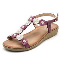 SOCOFY Bohemian Soft Flat Beach Slippers