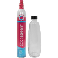 SodaStream Quick Connect CO2 reservecilinder CQC + glazen fles bruiswatertoestel