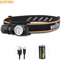 Sofirn HS10 hoofdlamp 90CRI LED 1100 lm USB C oplaadbaar 16340 mini zaklamp met magnetische achterdop draagbare hoofdlam