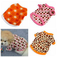 Soft Fleece Shirt Hoody Leopard Star Square Pet Dog Clothes