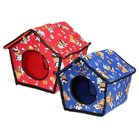 Soft Pet Doggy Cat Indoor Slepping House Kennel Warm Cloth Bed Basket