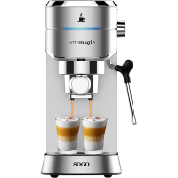 SOGO Human Technology CAF SS 7600 Espressomachine Zilver 1450 W Met melkopschuimer