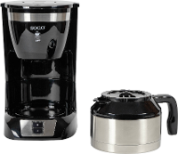 SOGO Human Technology Drip Inox 10 Koffiezetapparaat Zwart Capaciteit koppen: 10 Glazen kan, Warmhoudfunctie