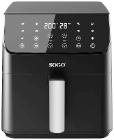 SOGO Human Technology FRE SS 10890 Airfryer 6 l 1700 W Oververhittingsbeveiliging, Timerfunctie, Met display, Anti aanbaklaag Zwart