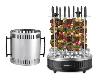 SOKANY 6114 Barbecue Oven Thuis Automatische Roterende Spies Machine Rookloze BBQ Plaat