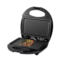 700W Wafelijzer Streep Omelet Brood Wafel Sandwich Maker Grill Antiaanbaklaag Cool Touch Handvat Antislip voeten Baker