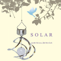 Solar Powered Led Windchimes Wind Spinner Outdoor Garden Courtyard