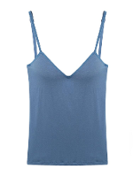 Solid Color Bra Cotton V Neck Strapless Smooth Vest