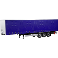 Solido Tarpolin Anhänger blau 1:24 Aanhanger