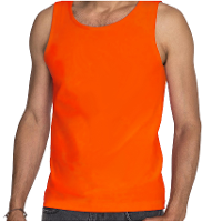 Sols Oranje tanktop / hemdje   heren   EK / WK voetbal supporter / Koningsdag   katoen
