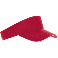 Zonneklep Sunvisor petje   rood   katoen   klittenbandsluiting   voor volwassenen